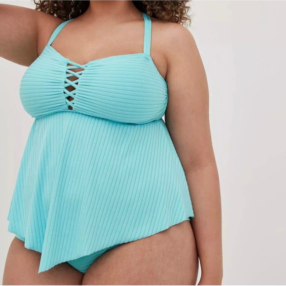 Torrid Plus Size Tankini & High-Waisted Swim Set 1X